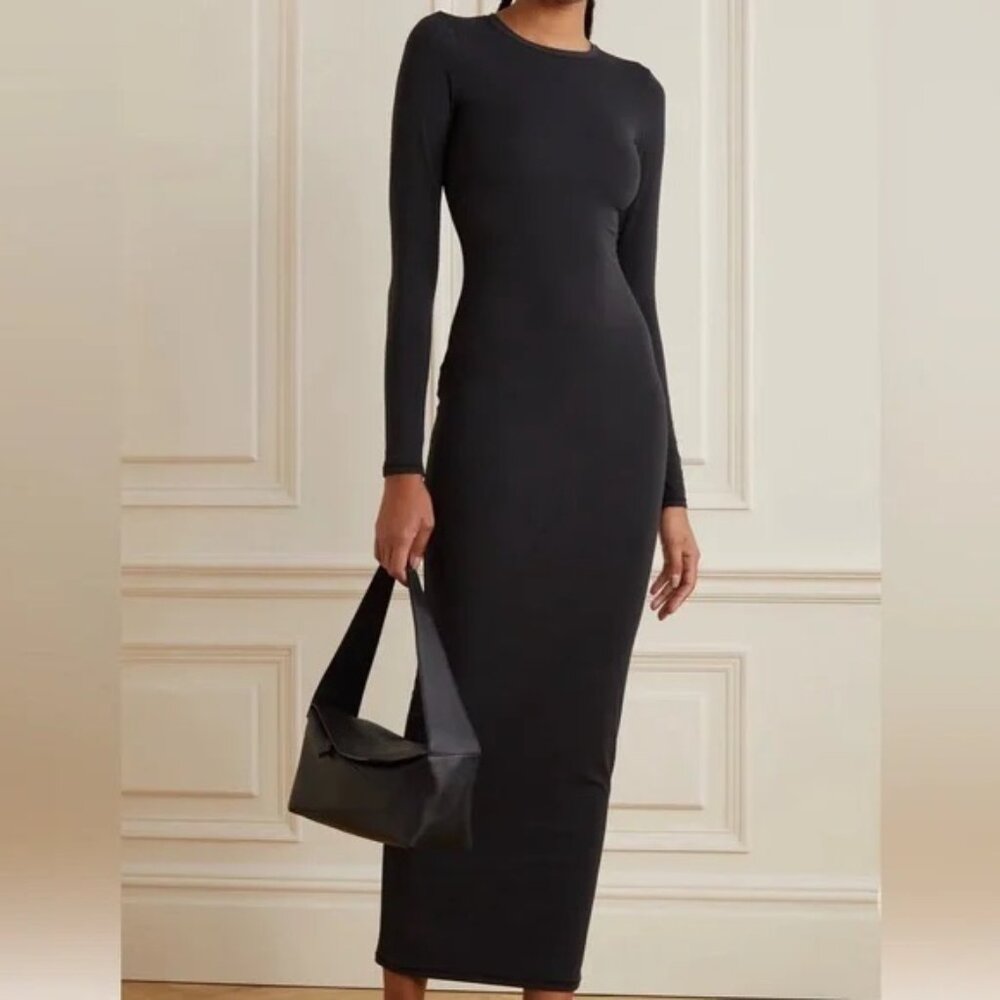 SKIMS Long Sleeve Fits Everybody Midi Maxi Dress